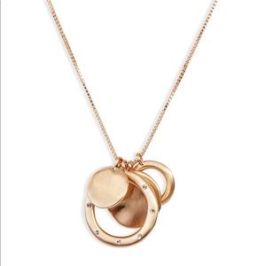 Pave Circle Cluster Necklace